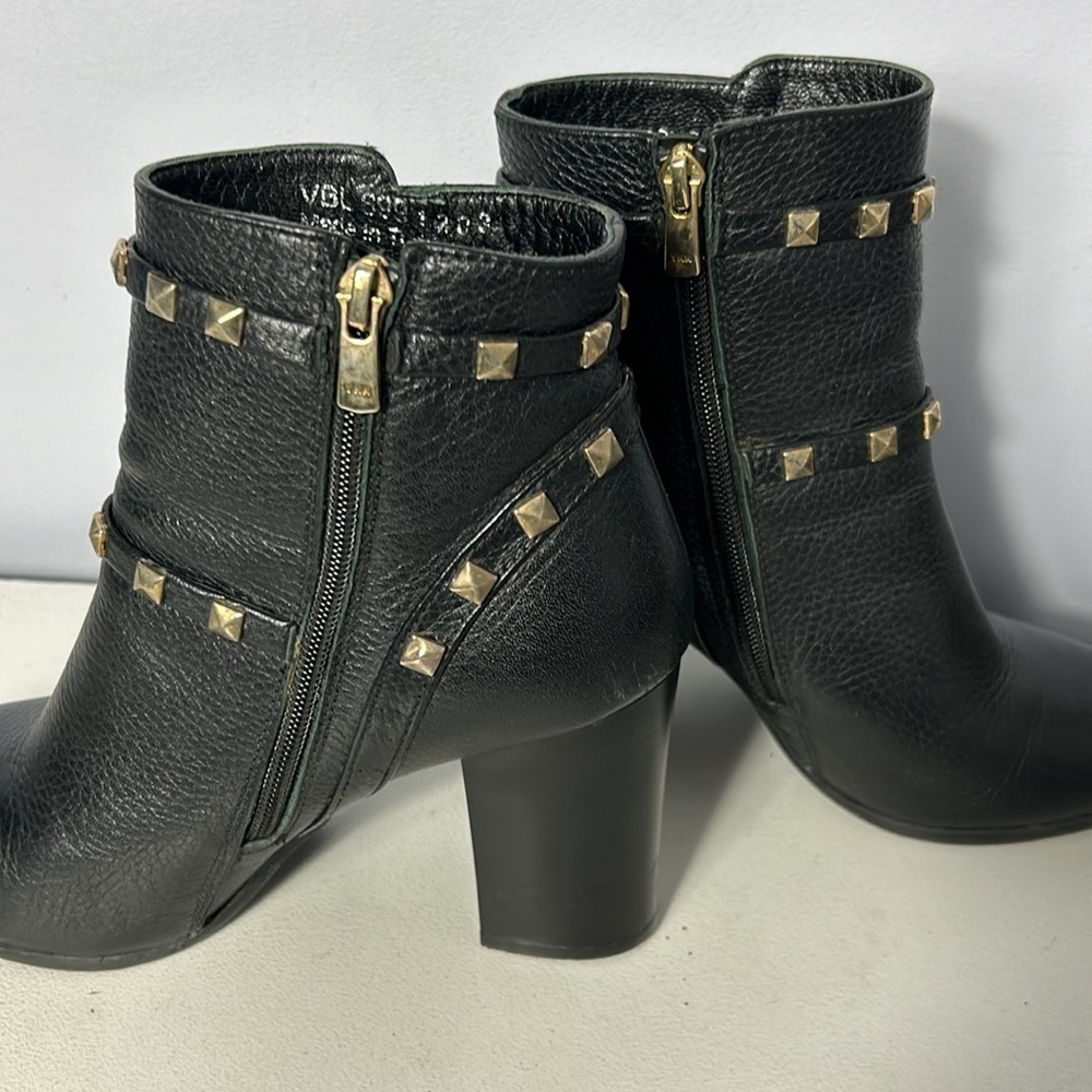 Jay & Dee Black Leather Boots Size 8.5 - Picture 4 of 11